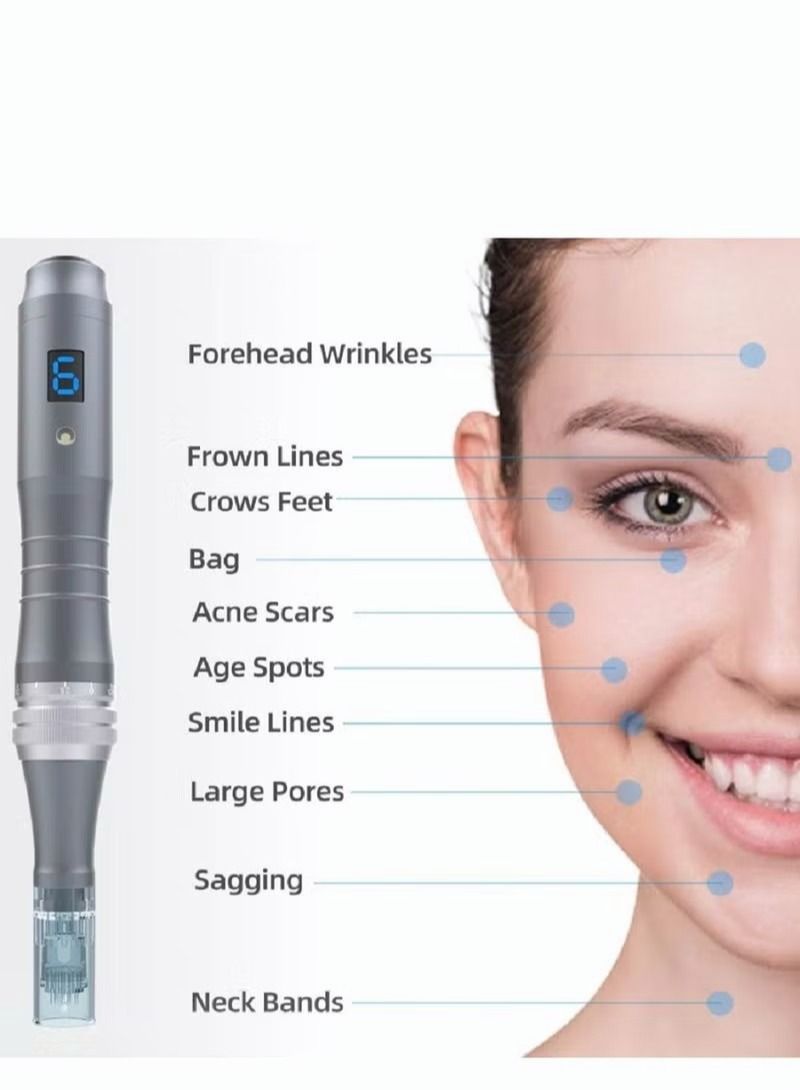 Dr. Pen Ultima M8 Professional Microneedling Pen - Cordless Derma Auto Pen - Best Face and Body Skincare Kit with 20pcs 36 pins