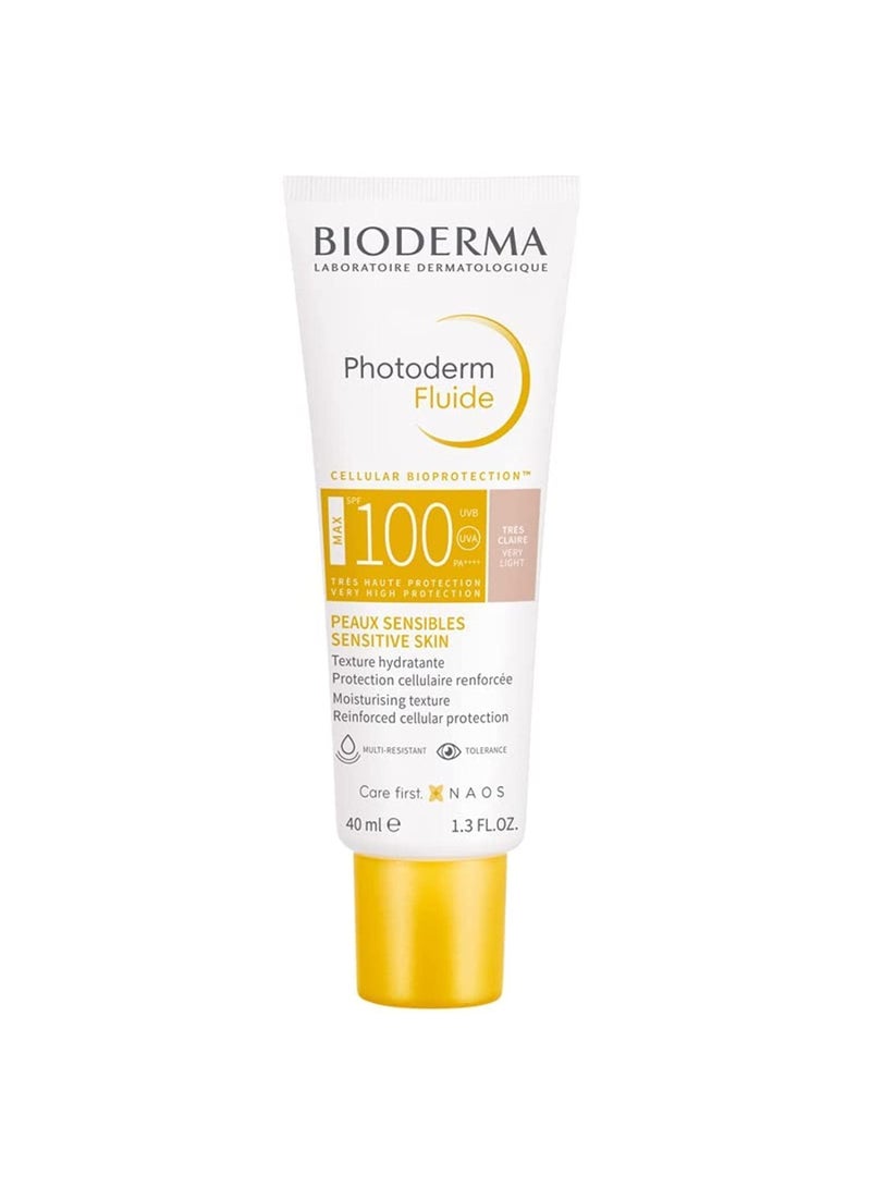 Photoderm Fluide Max Spf100 Very Light Tint Maximum Sensory Protection For Sensitive Skin 40ml