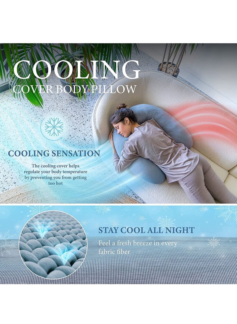 Cooling Crescent Full Body Pillow - Cooling Fabric