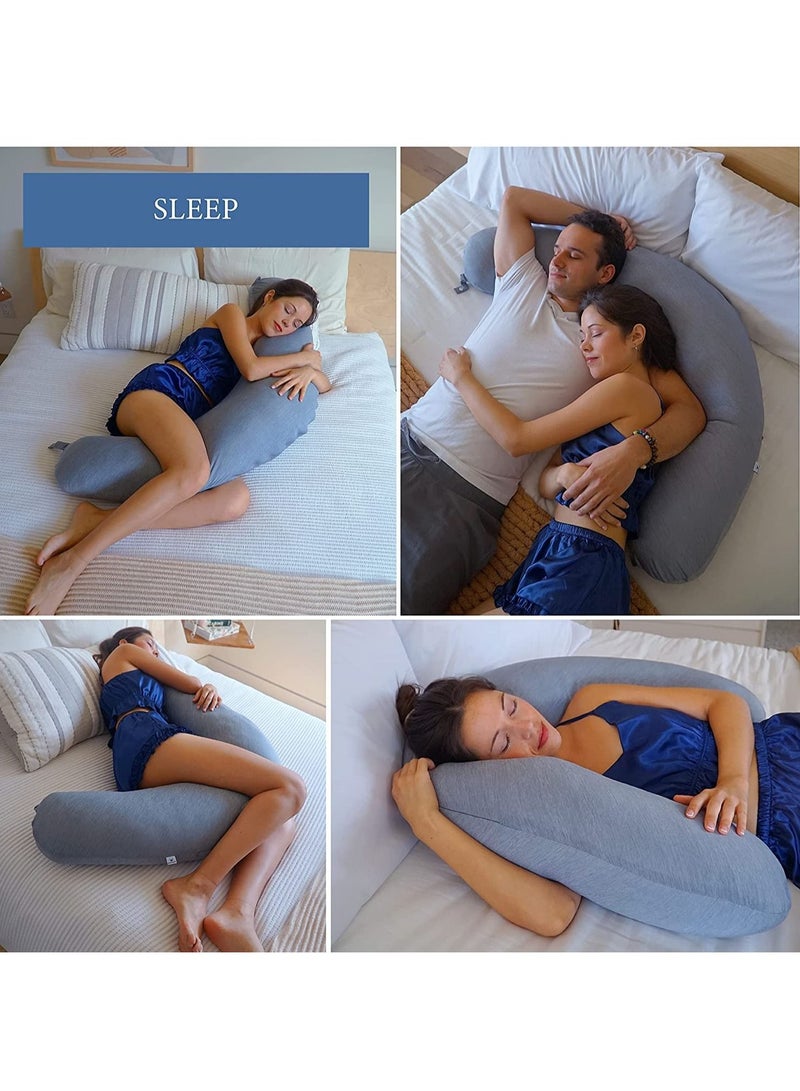 Cooling Crescent Full Body Pillow - Cooling Fabric