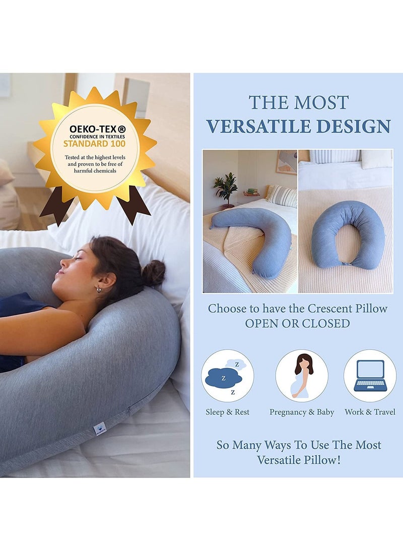 Cooling Crescent Full Body Pillow - Cooling Fabric