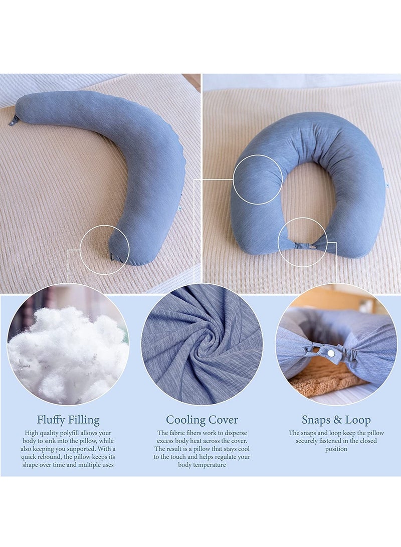 Cooling Crescent Full Body Pillow - Cooling Fabric