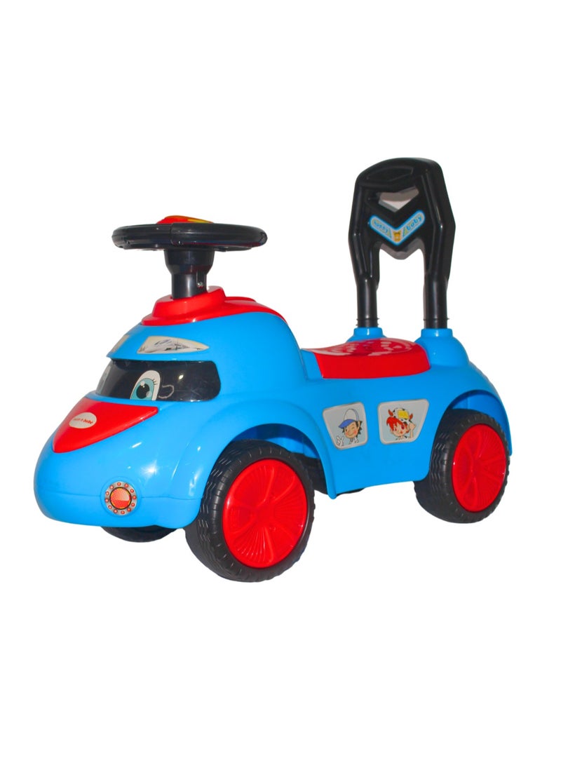 Ride on Baby Car for Kids Ride on Push Car with Music Button Kids Car with Storage & High Backrest Ride on Toy Car Push Ride on Car for Kids Baby Toddlers 1 to 3 Years Boys Girls