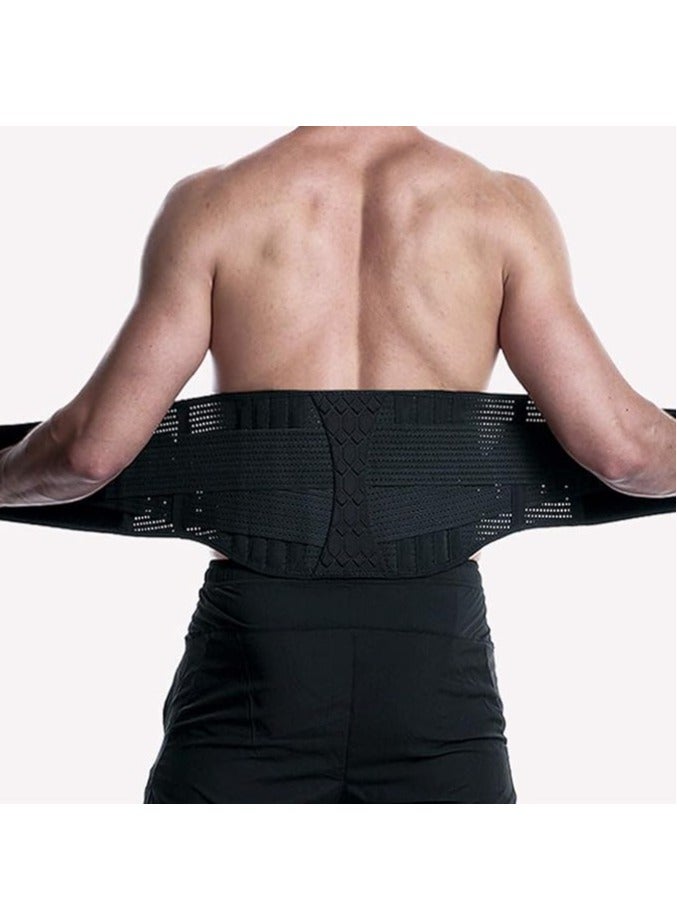 Waist Support fitness Squatting steel plate support weightlifting belt Breathable Adjustable Gym back belt Relief for back pain