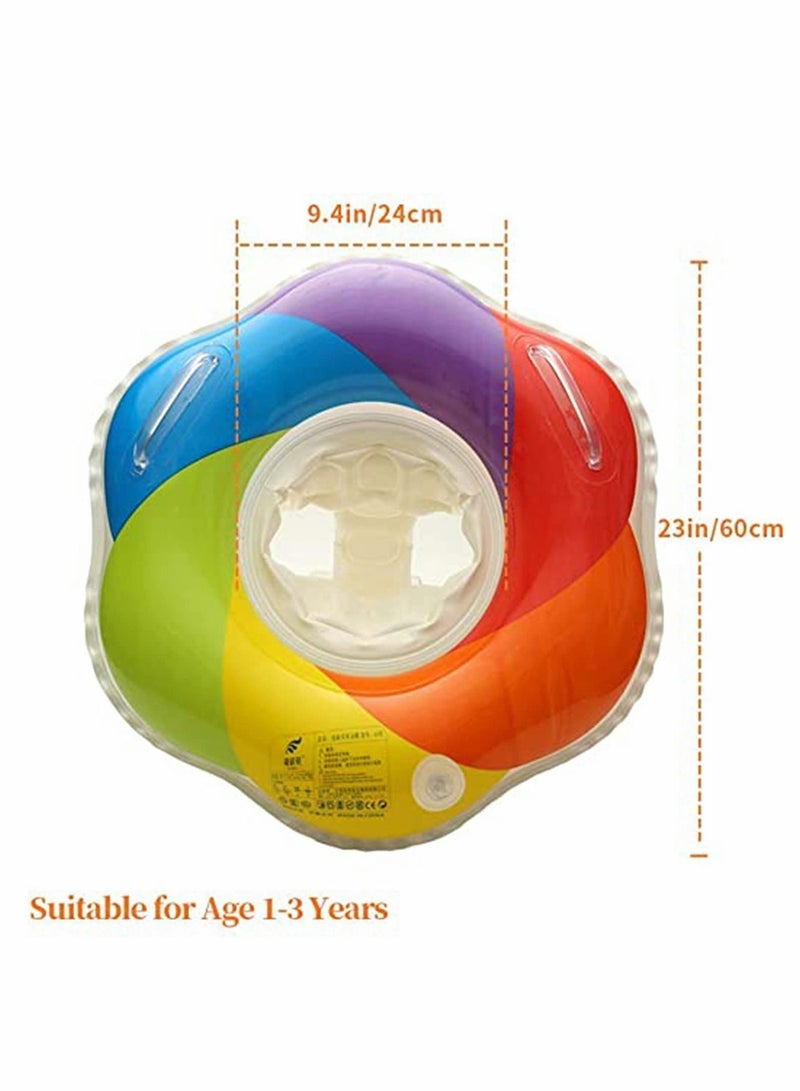 Swimming Ring Baby Float Seat Inflatable Baby Pool Swim Ring Float Infant Toddler Swimming Ring with Handles
