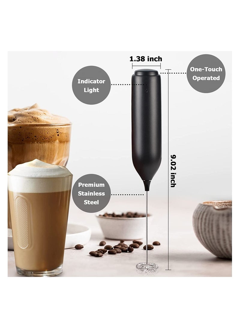 Milk Frother, Handheld Rechargeable Milk Frother with Stand, Electric Frother, 3 Speeds, Beverage Blender with High Power 13000 RPM Motor, Caffe Latte Cappuccino Hot Chocolate Mini Blender