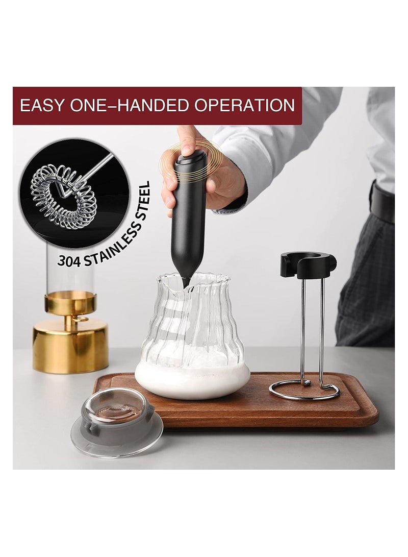 Milk Frother, Handheld Rechargeable Milk Frother with Stand, Electric Frother, 3 Speeds, Beverage Blender with High Power 13000 RPM Motor, Caffe Latte Cappuccino Hot Chocolate Mini BlenderMilk Frother, Handheld Rechargeable Milk Frother with Stand, Electric Frother, 3 Speeds, Beverage Blender with High Power 13000 RPM Motor, Caffe Latte Cappuccino Hot Chocolate Mini Blender