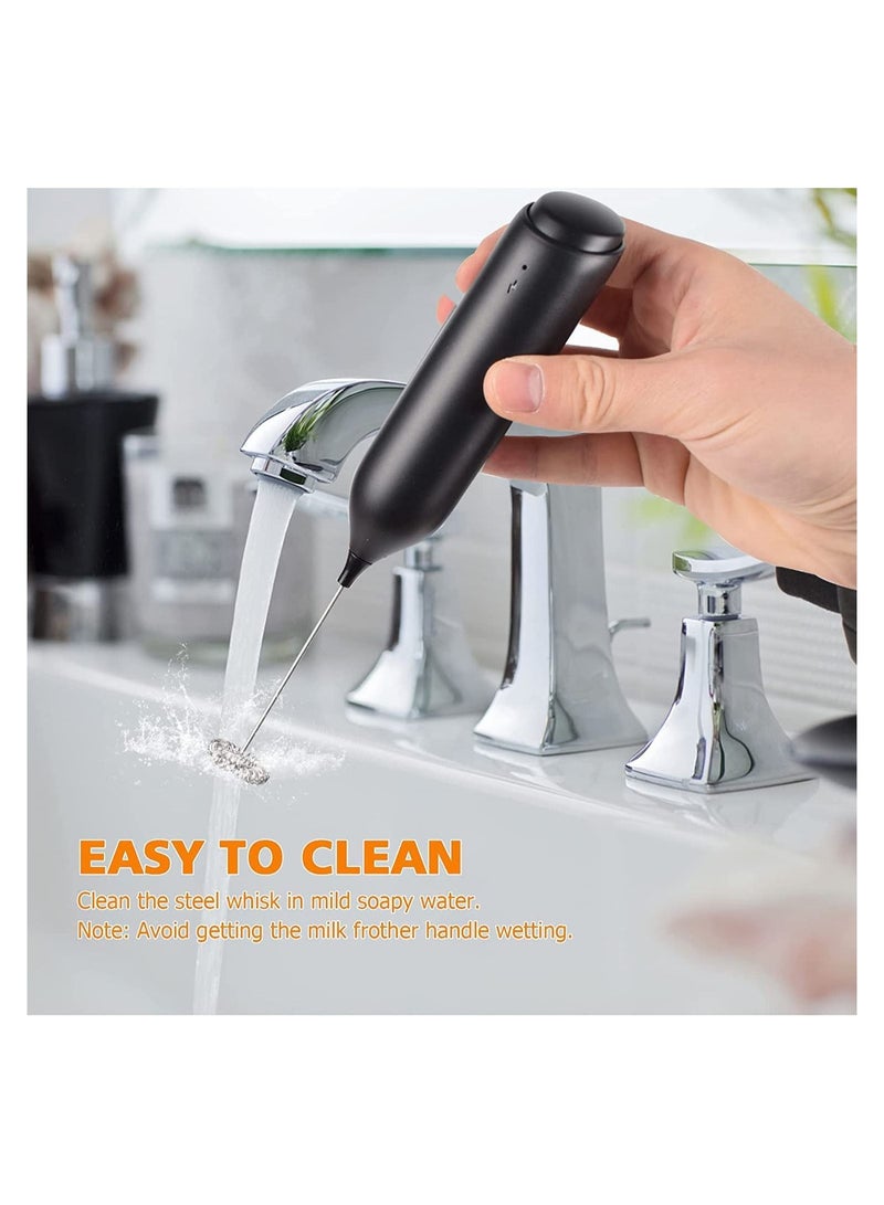 Milk Frother, Handheld Rechargeable Milk Frother with Stand, Electric Frother, 3 Speeds, Beverage Blender with High Power 13000 RPM Motor, Caffe Latte Cappuccino Hot Chocolate Mini BlenderMilk Frother, Handheld Rechargeable Milk Frother with Stand, Electric Frother, 3 Speeds, Beverage Blender with High Power 13000 RPM Motor, Caffe Latte Cappuccino Hot Chocolate Mini Blender