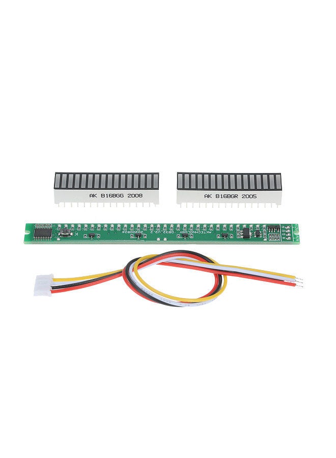32 Level Indicator VU Meter Audio Level Meter Stereo Amplifier Adjustable Light Speed Board Module with AGC Mode