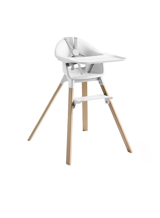Clikk High Chairall - In - One Baby High Chair With Tray + Harnesslight, Durable And Travel Friendlyergonomic And Adjustable Featuresbest For 6 - 36 Months Or Up To 15Kg/33Lbswhite