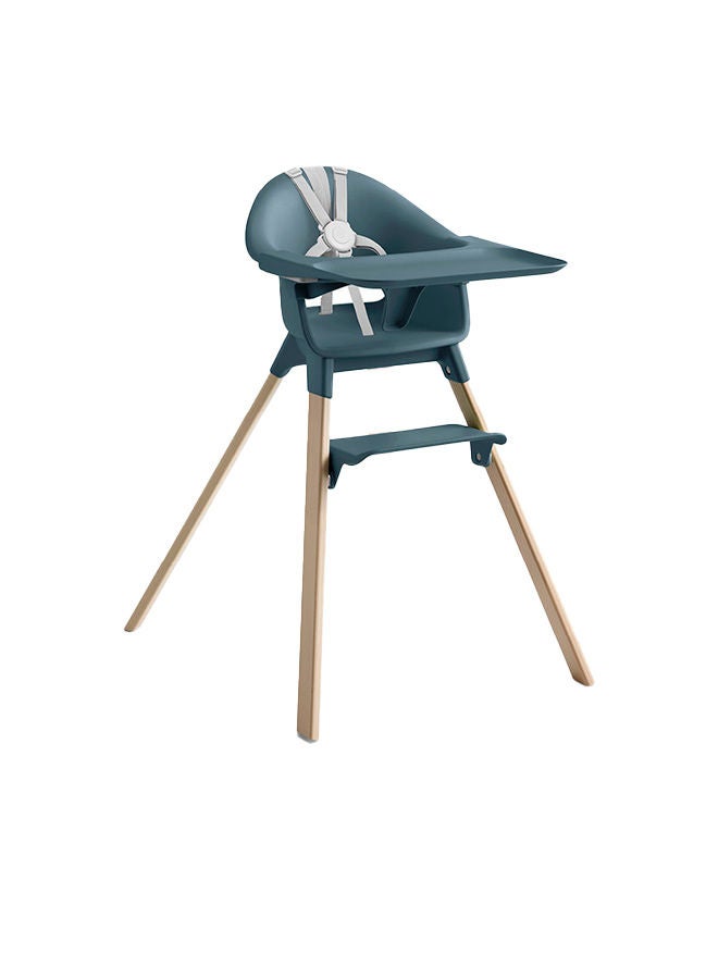 Clikk High Chairall - In - One Baby High Chair With Tray + Harnesslight, Durable And Travel Friendlyergonomic And Adjustable Featuresbest For 6 - 36 Months Or Up To 15Kg/33Lbsfjord Blue