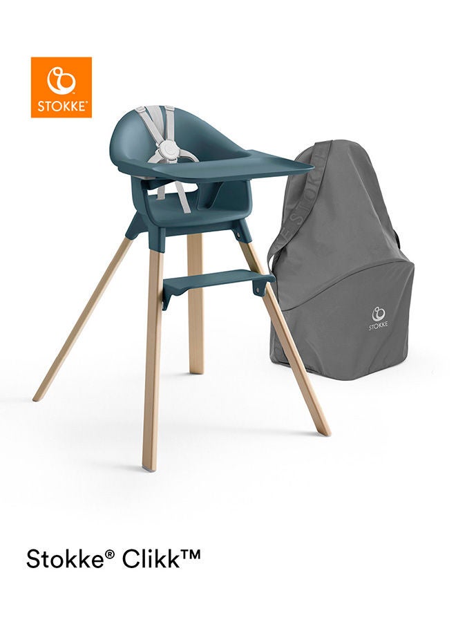 Clikk High Chairall - In - One Baby High Chair With Tray + Harnesslight, Durable And Travel Friendlyergonomic And Adjustable Featuresbest For 6 - 36 Months Or Up To 15Kg/33Lbsfjord Blue