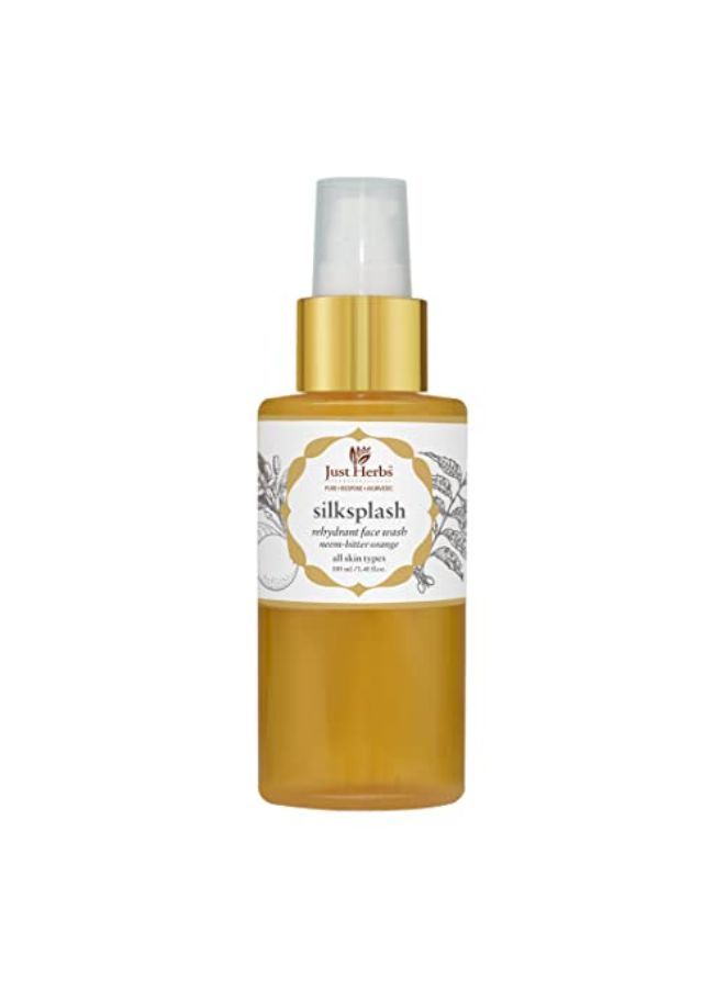 Ayurvedic Silksplash Face Wash For Oil Control & Clogged Pores Removes Dust Dirt & Makeup Residue Suits All Skin Types 100Ml