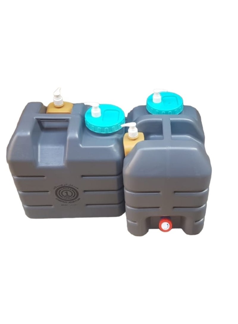 2 Pcs Outdoor HDPE Water Tank For Camping 20Ltr Each