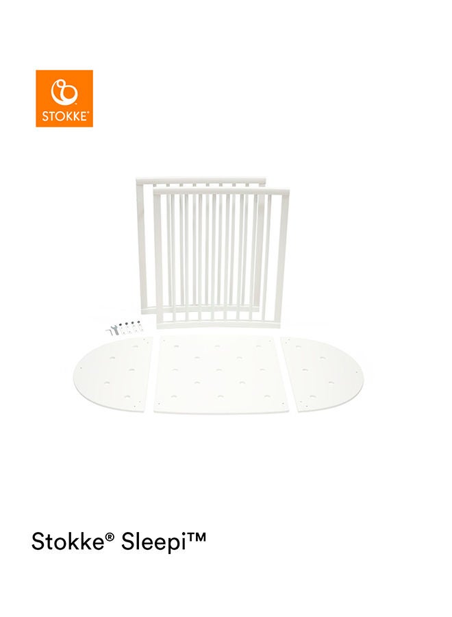 Sleepi Baby Bed Extension Convert Sleepi Mini Crib Into Sleepi Bed Suitable For Children Up To 3 Years Mattress Sold Separately Extends Bed To 127 Cm (50 Inches)White