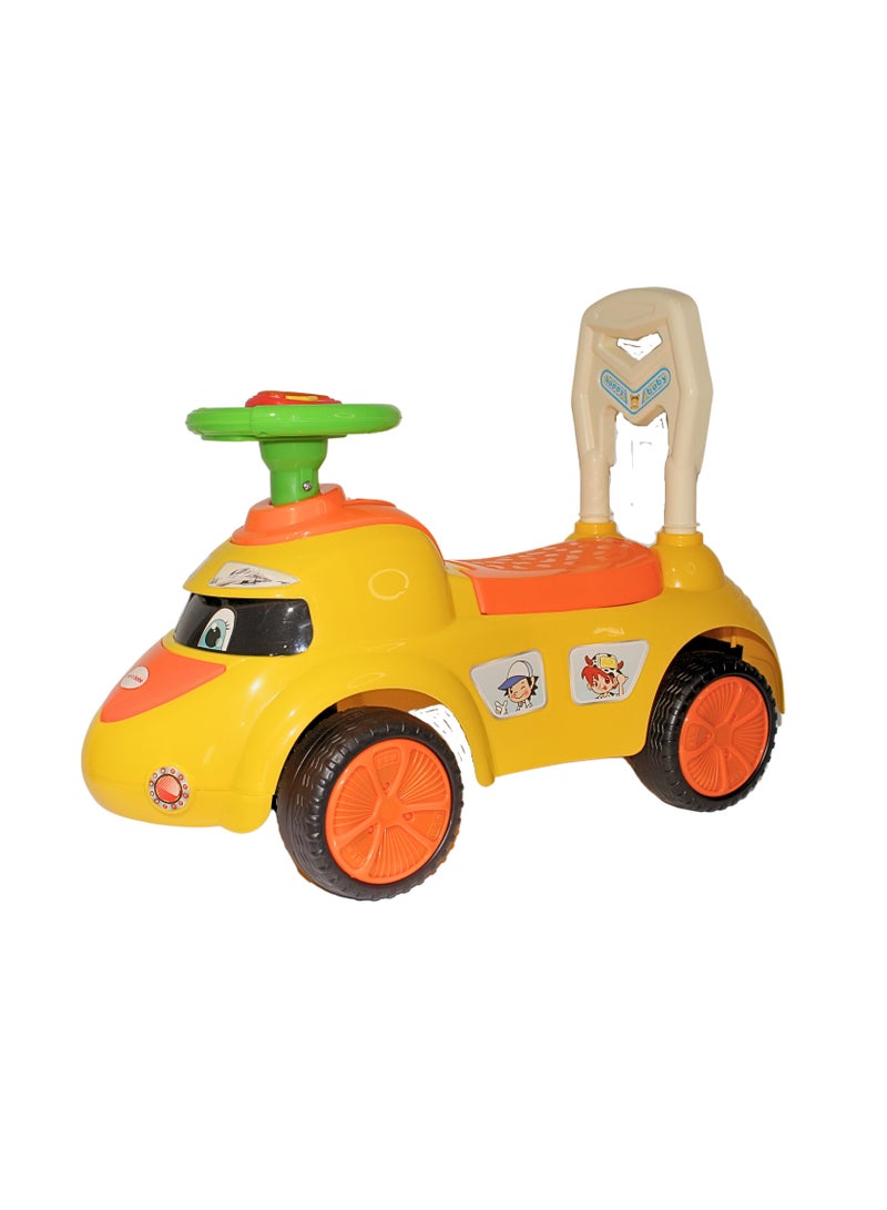 Ride on Baby Car for Kids Ride on Push Car with Music Button Kids Car with Storage & High Backrest Ride on Toy Car Push Ride on Car for Kids Baby Toddlers 1 to 3 Years Boys Girls