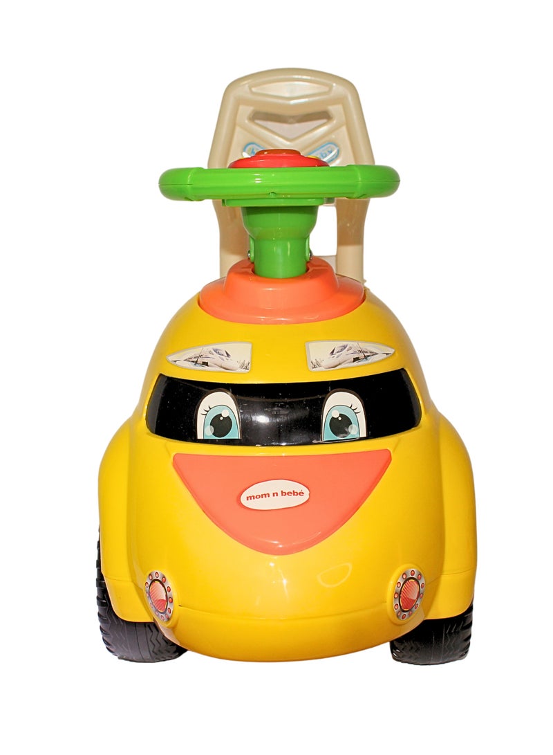 Ride on Baby Car for Kids Ride on Push Car with Music Button Kids Car with Storage & High Backrest Ride on Toy Car Push Ride on Car for Kids Baby Toddlers 1 to 3 Years Boys Girls
