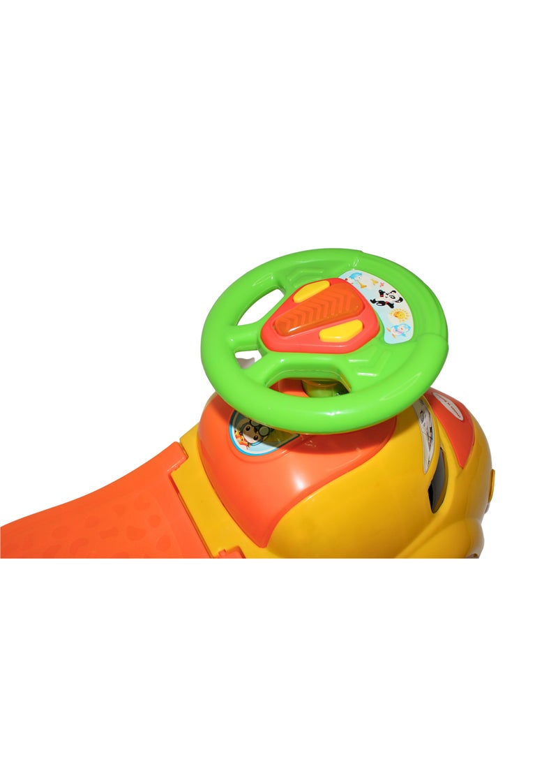 Ride on Baby Car for Kids Ride on Push Car with Music Button Kids Car with Storage & High Backrest Ride on Toy Car Push Ride on Car for Kids Baby Toddlers 1 to 3 Years Boys Girls