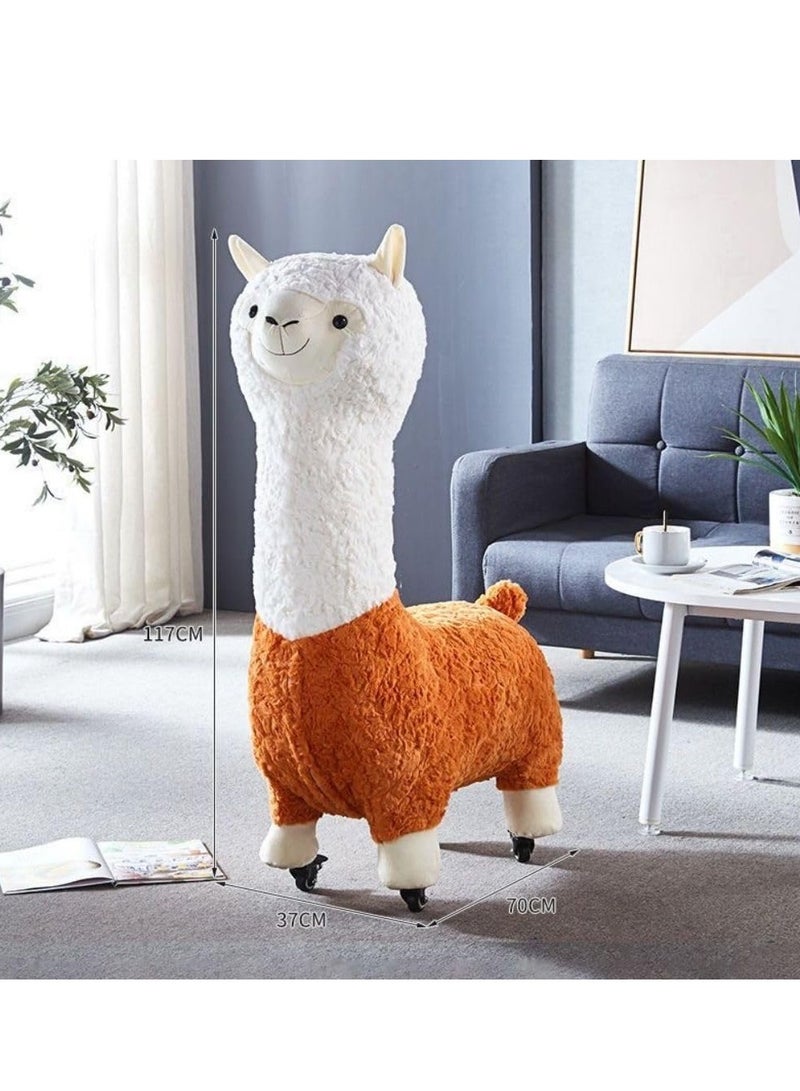 COOLBABY Giant Alpaca With Detachable Wheels Children's Riding Toy Load-Bearing 200KG Suitable For Children Of All Ages