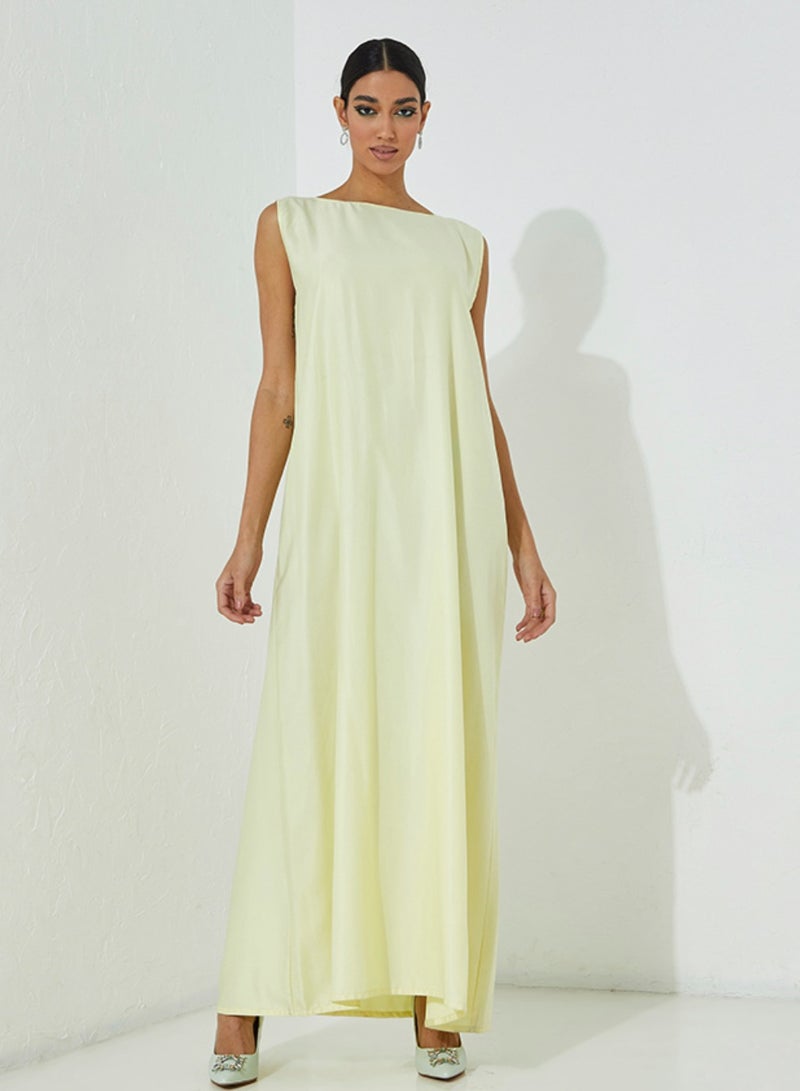 Yellow Sleeveless Maxi Dress