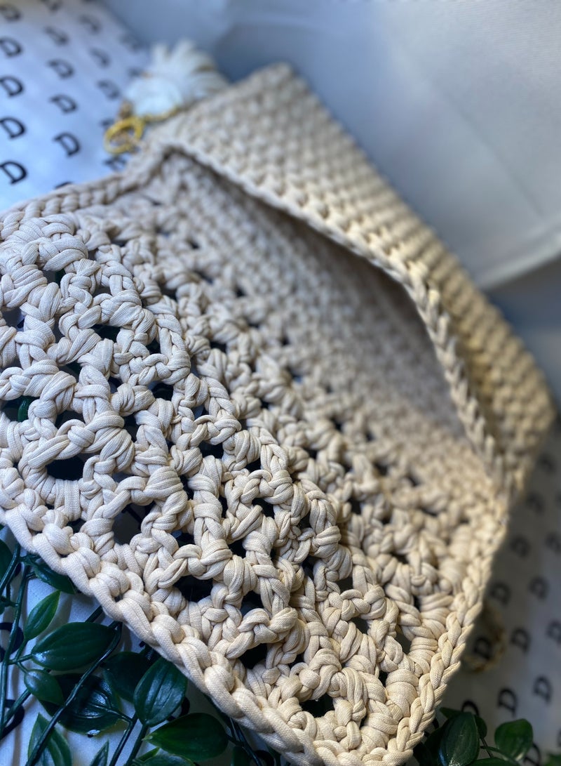 Beige Beach Summer Bag