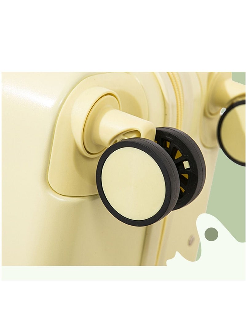Lce-Cream Luggage, Trolley Bags High-Color Boarding Box Mute Universal Wheel Sturdy Travel Password Box（Black）