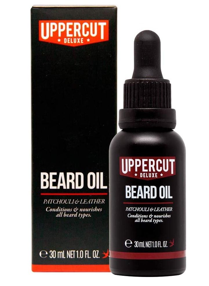 Uppercut Deluxe Conditioning Beard Oil Patchouli and Leather Scent