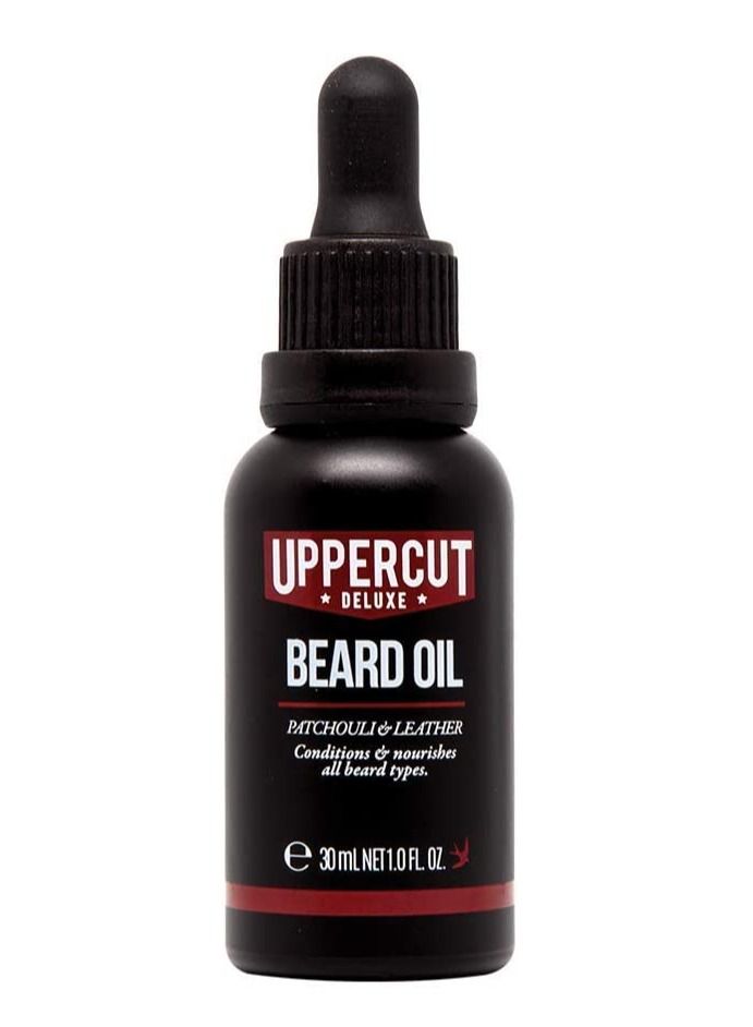 Uppercut Deluxe Conditioning Beard Oil Patchouli and Leather Scent