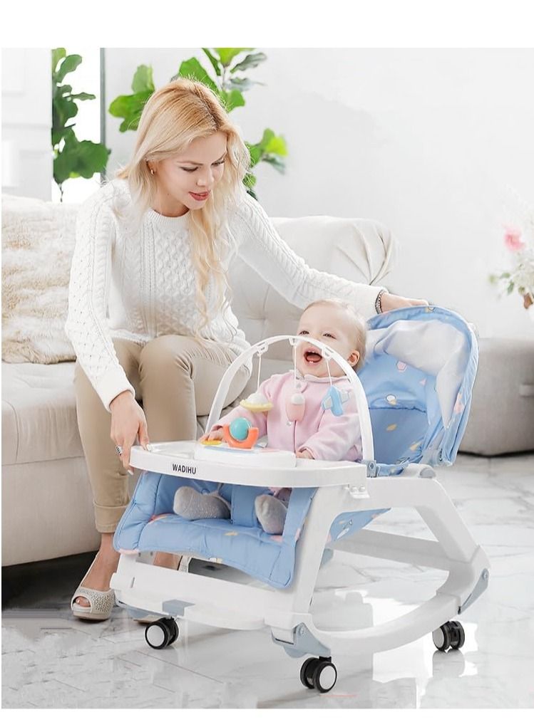 COOLBABY Multi-function Baby Talisman 0-2 Years Old Baby Rocking Chair Baby Sleeping Cradle Bed Newborn Comfort Chair Recliner Dining Chair