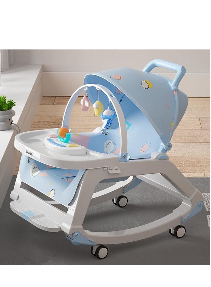 COOLBABY Multi-function Baby Talisman 0-2 Years Old Baby Rocking Chair Baby Sleeping Cradle Bed Newborn Comfort Chair Recliner Dining Chair