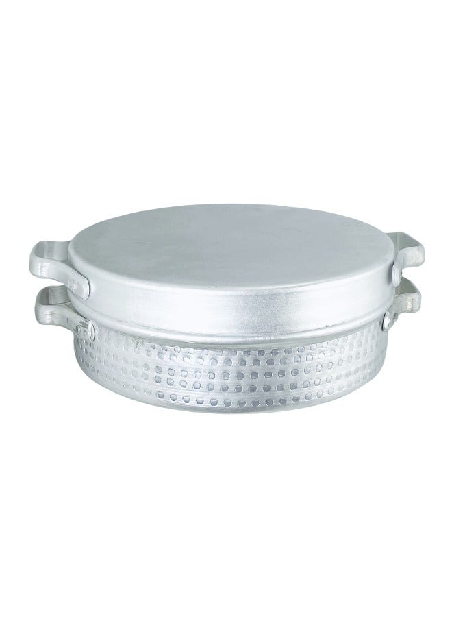 Shallow Cooking Pot Aluminum with Air-tight Lid Hammered Design 60cm