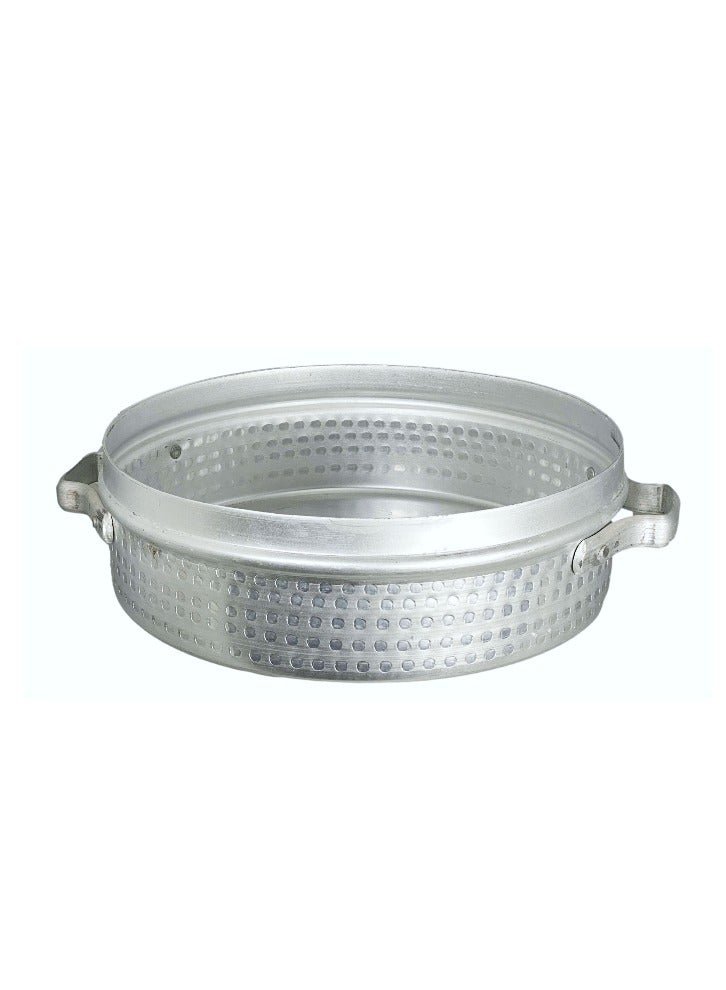 Shallow Cooking Pot Aluminum with Air-tight Lid Hammered Design 54cm