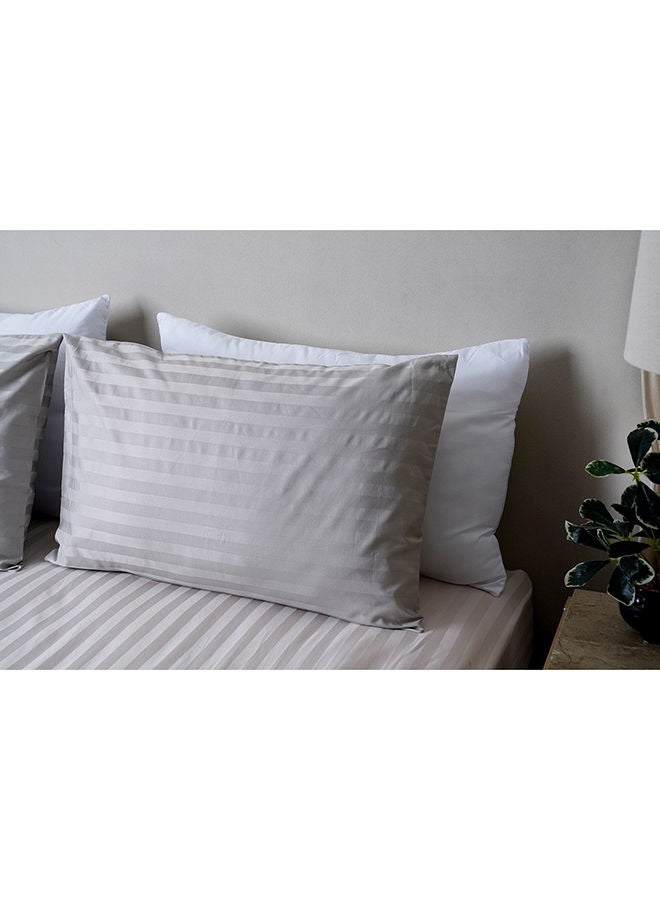 2-Piece Tiffany Pillow Case Set 50x75Cm Silver/Grey