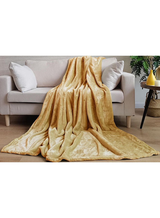 Ultra Plush Blanket 220X240Cm Golden Yellow