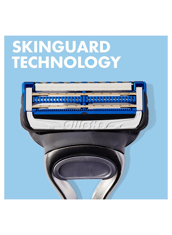 Skinguard Sensitive Razor Handle + 2 Blades Multicolour