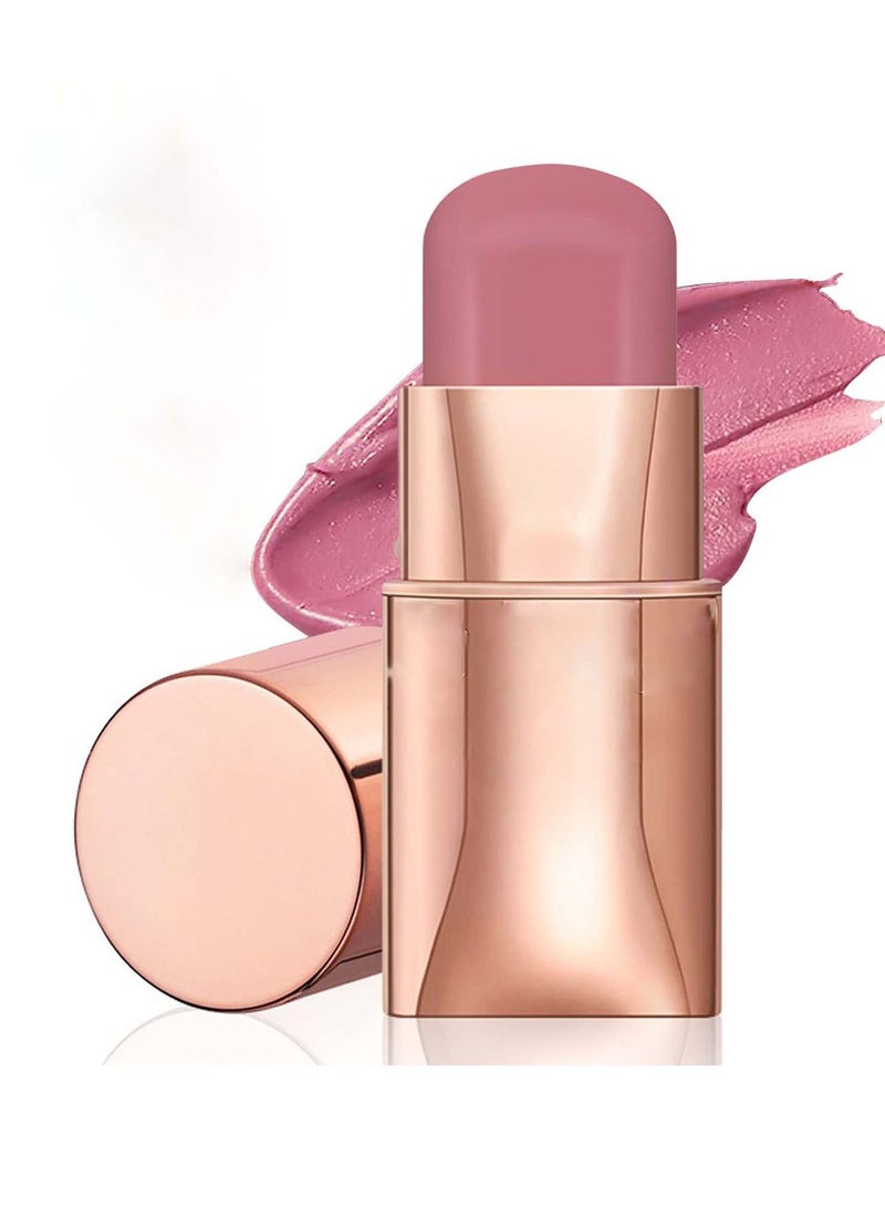 Cream Blush Stick, Long Wearing Waterproof Blush Face Stick, Matte Finish, Easy to Use on The Go, Blends Effortlessly (Pink)