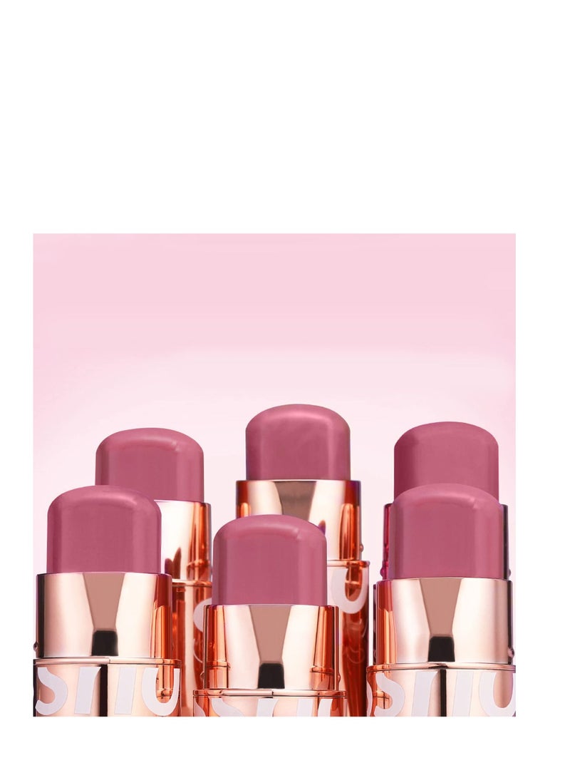 Cream Blush Stick, Long Wearing Waterproof Blush Face Stick, Matte Finish, Easy to Use on The Go, Blends Effortlessly (Pink)