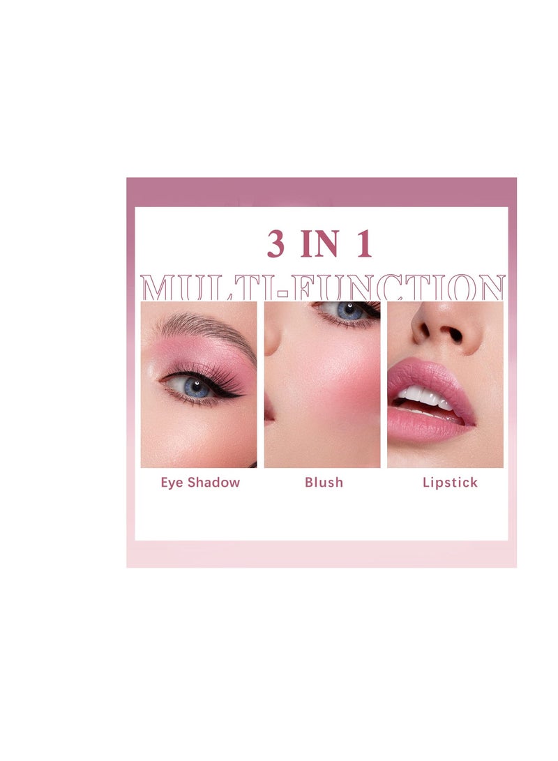 Cream Blush Stick, Long Wearing Waterproof Blush Face Stick, Matte Finish, Easy to Use on The Go, Blends Effortlessly (Pink)