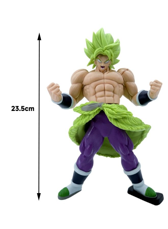 Dragon Ball Broli Action Figure, Super Saiyan Figure Toy, Anime Realistic Collectible Figure, High Quality Anime Action Figure Toy for Collection, Decoration, As Valuable Gift 23.5CM