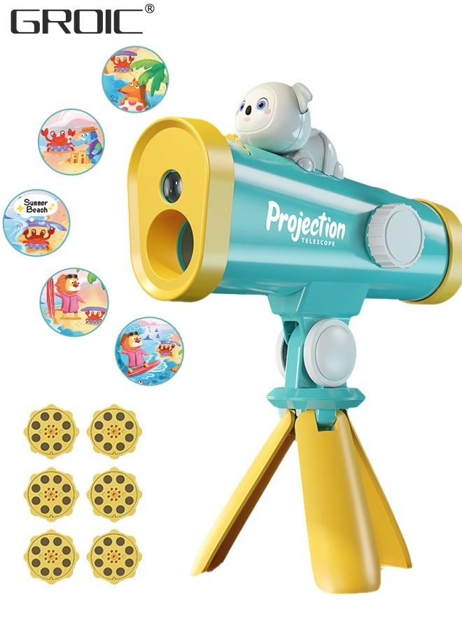 Little Experimenter Telescope for Kids, Children Telescope + Projector and 48 Space Images, Including Educational Activity Book, Great Educational and Space Toy for Kids