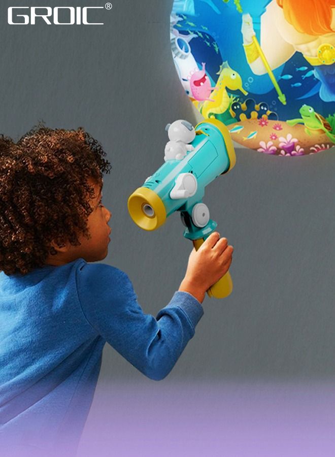 Little Experimenter Telescope for Kids, Children Telescope + Projector and 48 Space Images, Including Educational Activity Book, Great Educational and Space Toy for Kids