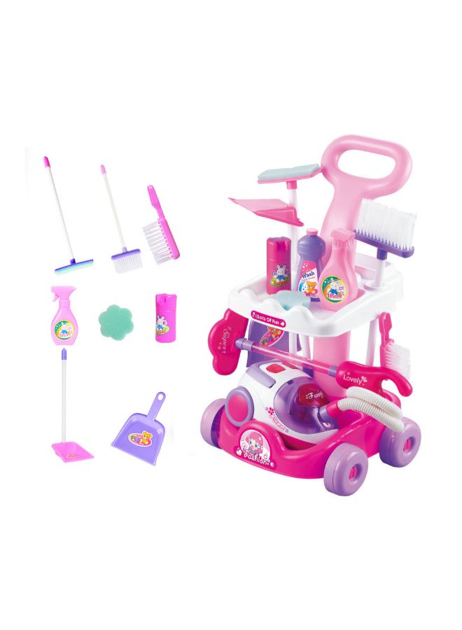 Cleaning Cart Playset Household Toy 29x27x51cm
