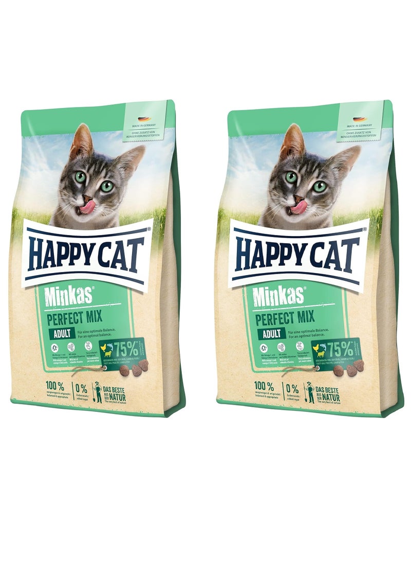 Happy Cat Minkas Perfect Mix Cat dry Food Pack of 2 Pieces (2 x 1.5 kg)