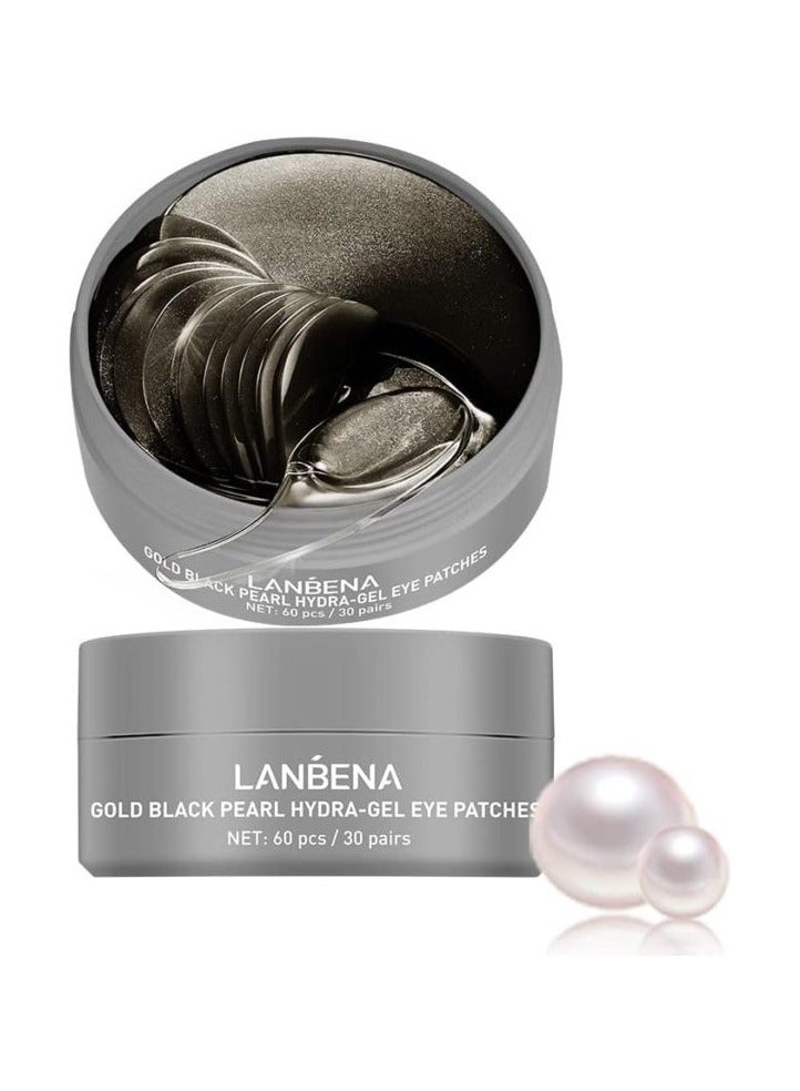 Lanbena Gold Black Pearl Hydra-Gel Eye Patches 30 Pairs