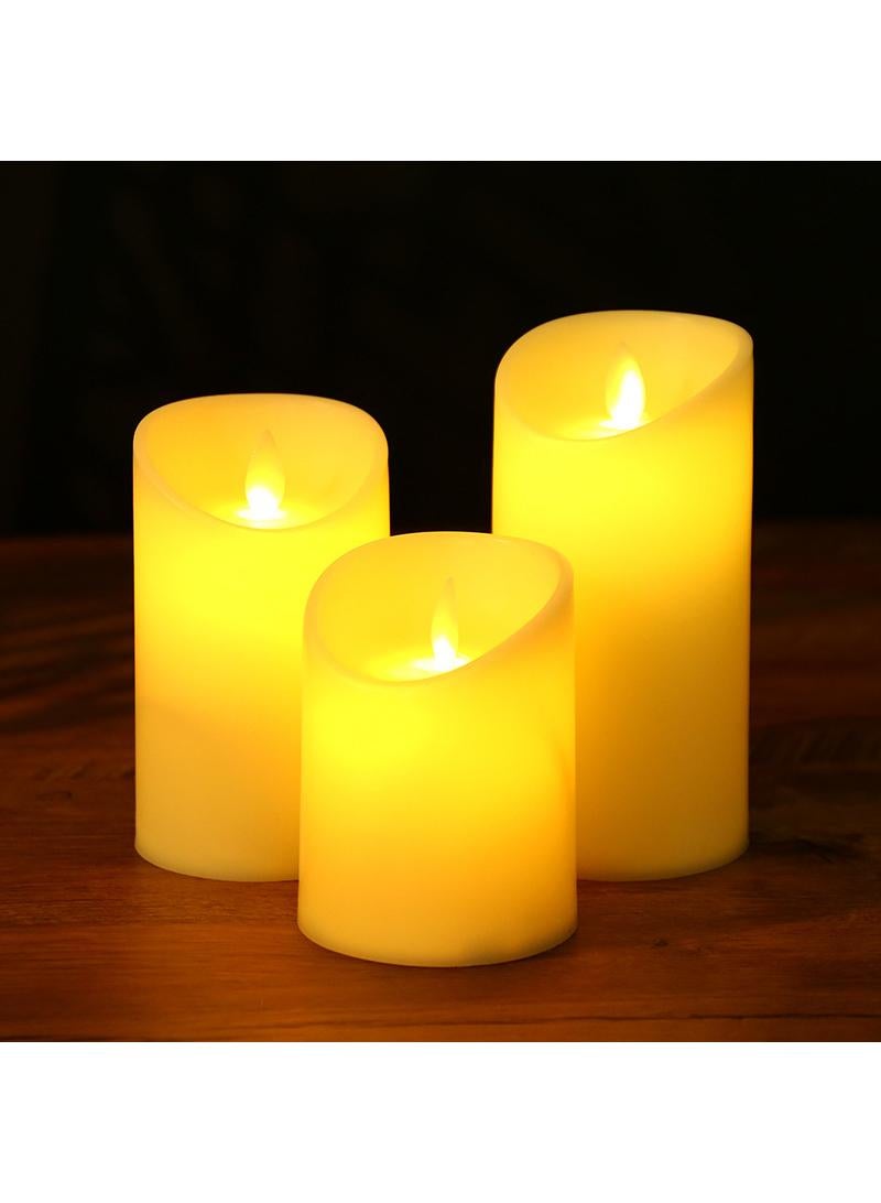 3 Piece Led Candle Set Outdoor Camping Tent Bar Atmosphere Battery Candle Light