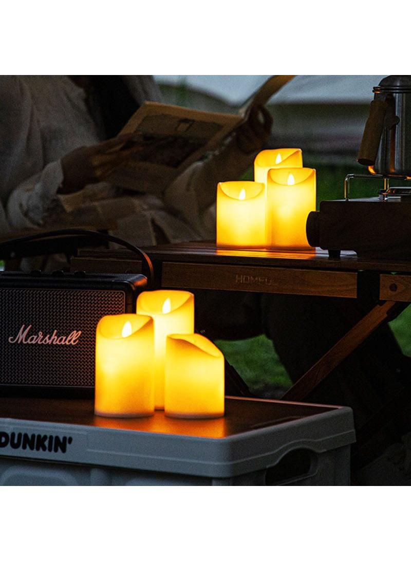 3 Piece Led Candle Set Outdoor Camping Tent Bar Atmosphere Battery Candle Light