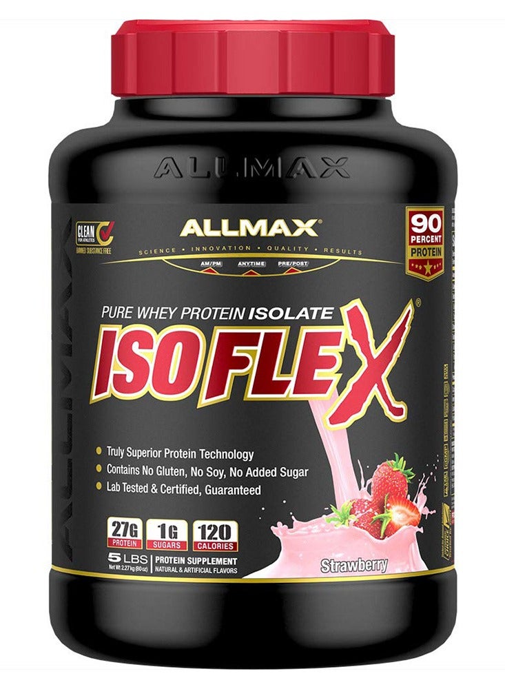 Allmax Isoflex Pure Whey Protein Isolate Strawberry 5lbs