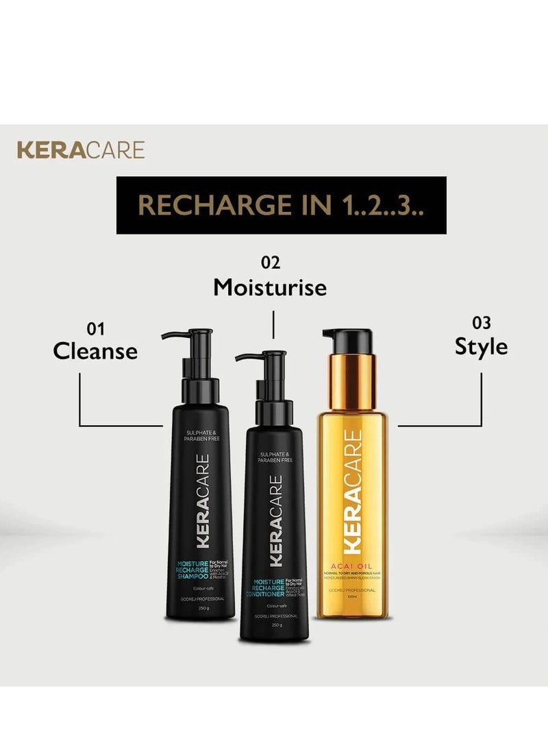 Keracare Recharge Shampoo 250ml For Hair