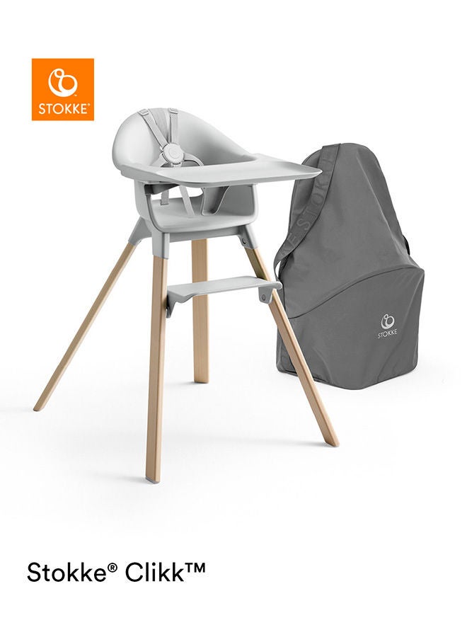 Clikk High Chairall - In - One Baby High Chair With Tray + Harnesslight, Durable And Travel Friendlyergonomic And Adjustable Featuresbest For 6 - 36 Months Or Up To 15Kg/33Lbscloud Grey