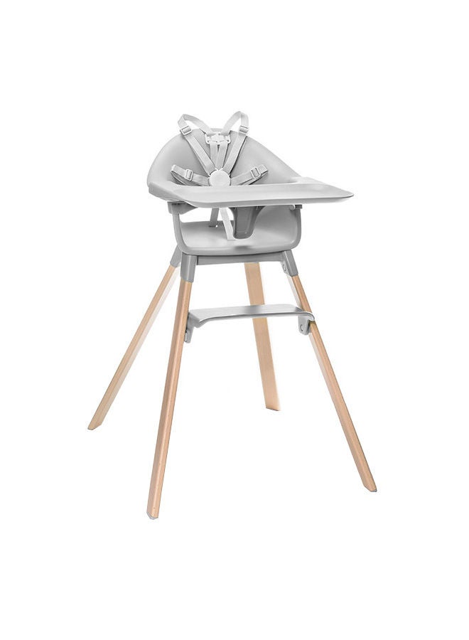 Clikk High Chairall - In - One Baby High Chair With Tray + Harnesslight, Durable And Travel Friendlyergonomic And Adjustable Featuresbest For 6 - 36 Months Or Up To 15Kg/33Lbscloud Grey